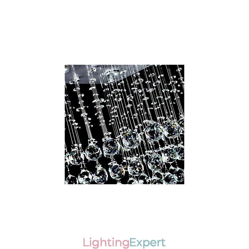 Modern Contemporary Crystal Electroplated Flush Mount