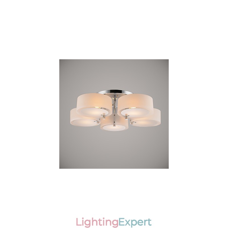 Flush Mount Modern Contemporary 5 Lights Ceiling Light Metal