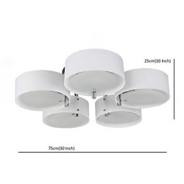 Flush Mount Modern Contemporary 5 Lights Ceiling Light Metal