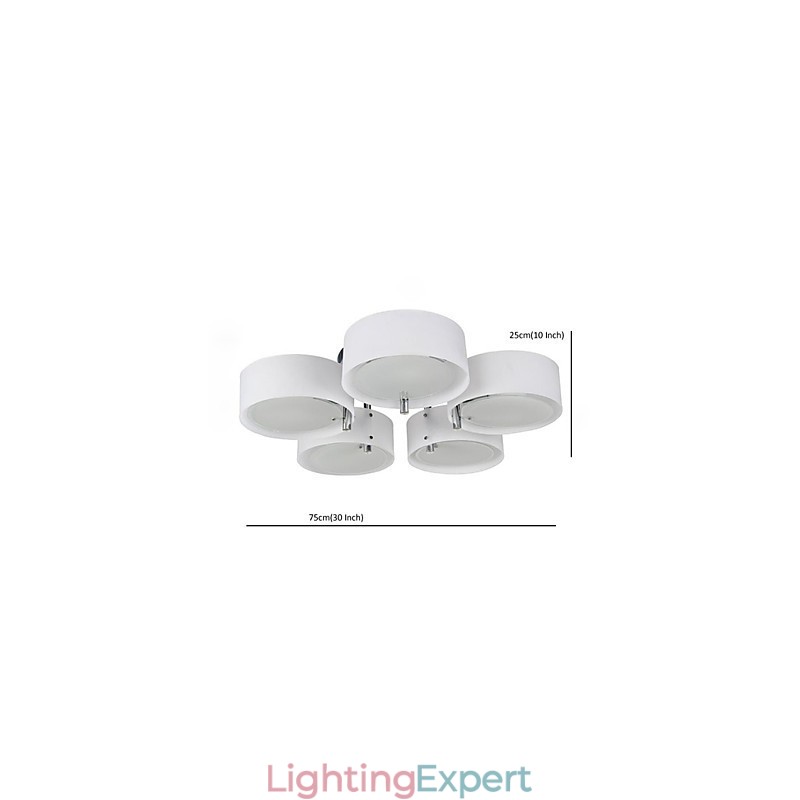 Flush Mount Modern Contemporary 5 Lights Ceiling Light Metal