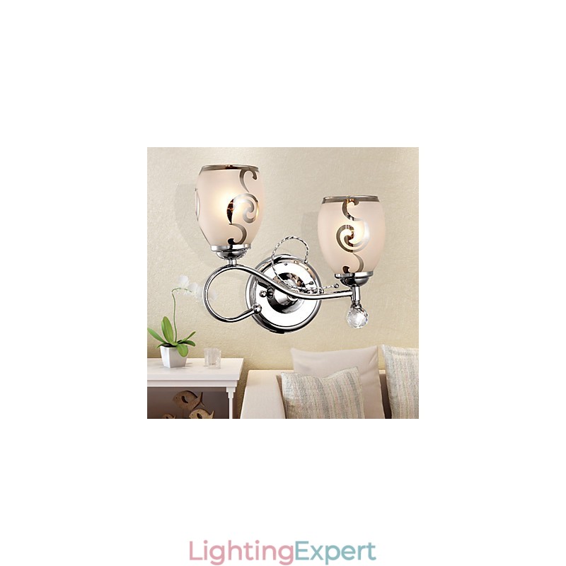 European Style Creative Contemporary And Contracted Crystal Wall Lamp Lights