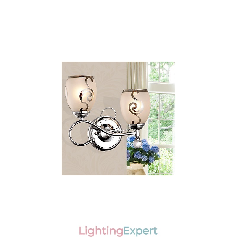 European Style Creative Contemporary And Contracted Crystal Wall Lamp Lights