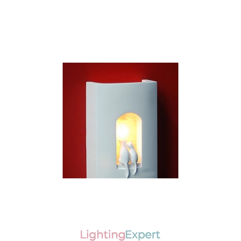 Fashion Warm Children Room Hanging Light Creative Kitty Plaster Wall Lamp Lights