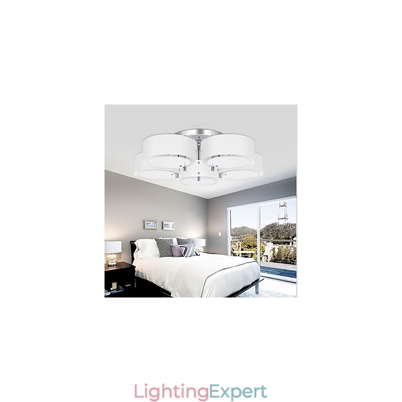Flush Mount Modern Contemporary 5 Lights Ceiling Light Metal