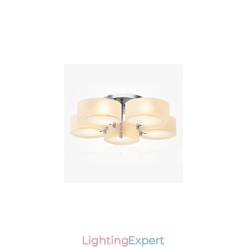 Flush Mount Modern Contemporary 5 Lights Ceiling Light Metal