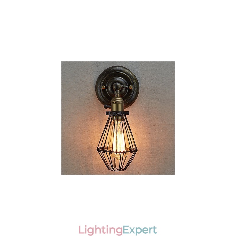 Vintage Style Industrial Opening and Closing Light Wall Sconce Cage Lamp Loft Restoring Ancient Ways Wall Lamp