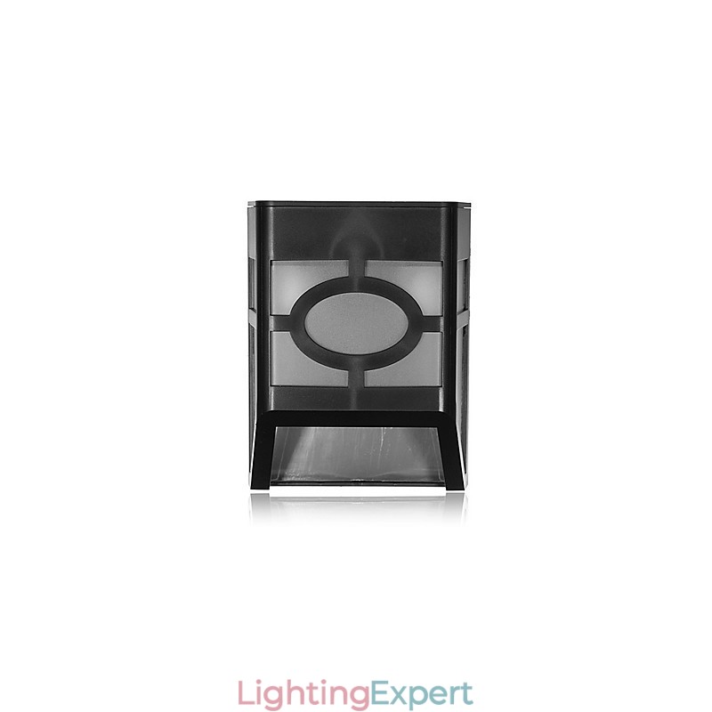 Warm Yellow Solar Powered Wall Mount 2 Lantern Light Deck Lamp