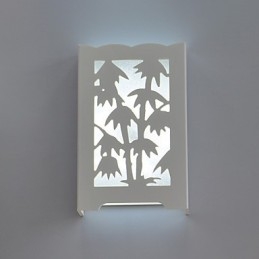Modern Creative White Carve Patterns Or Designs On Woodwork Bamboo Wall Lamp Lights