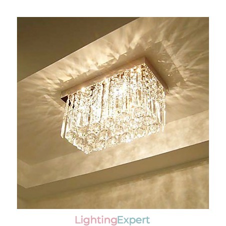 Modern Contemporary Crystal Metal Flush Mount Modern Contemporary Crystal Metal Flush Mount