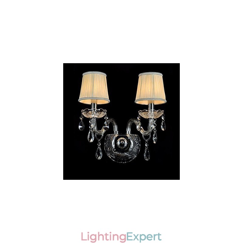 Crystal Mini Style Wall Sconces Candle Wall Lights Modern Contemporary Glass