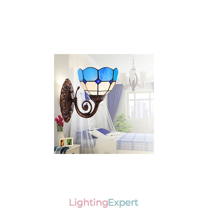 Europe Type Restoring Ancient Ways Wall Lamp Creative Mediterranean Glass Lights