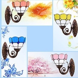 Europe Type Restoring Ancient Ways Wall Lamp Creative Mediterranean Glass Lights