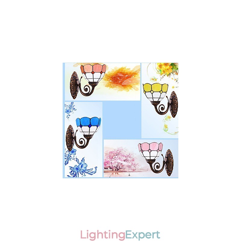 Europe Type Restoring Ancient Ways Wall Lamp Creative Mediterranean Glass Lights