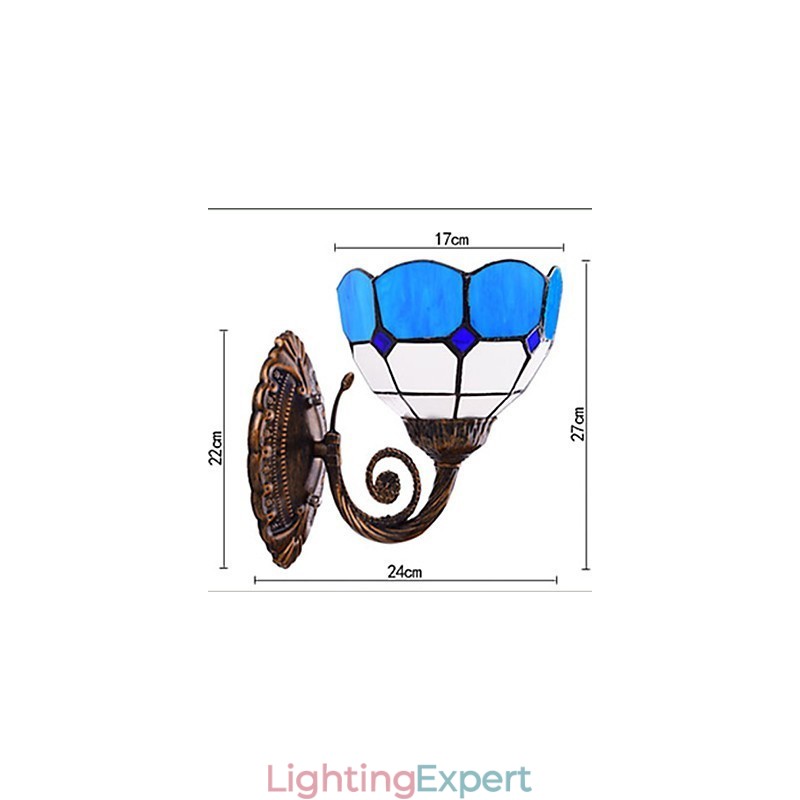 Europe Type Restoring Ancient Ways Wall Lamp Creative Mediterranean Glass Lights