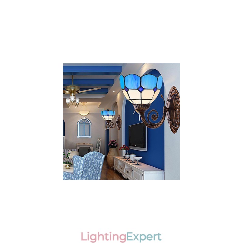 Europe Type Restoring Ancient Ways Wall Lamp Creative Mediterranean Glass Lights