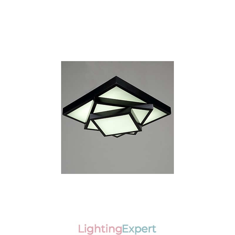 Square Flush Mount Modern Contemporary Ceiling light Metal