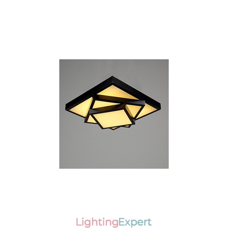 Square Flush Mount Modern Contemporary Ceiling light Metal