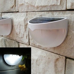 Solar Powered Lamp Outdoor Garden Light Automatic Sensor Activated Solar Light (White)