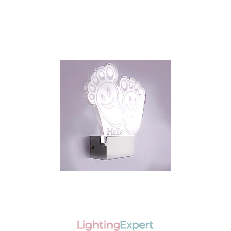 Acrylic Wall Lamp PVC Lamp Light Chip Modern Contemporary Metal
