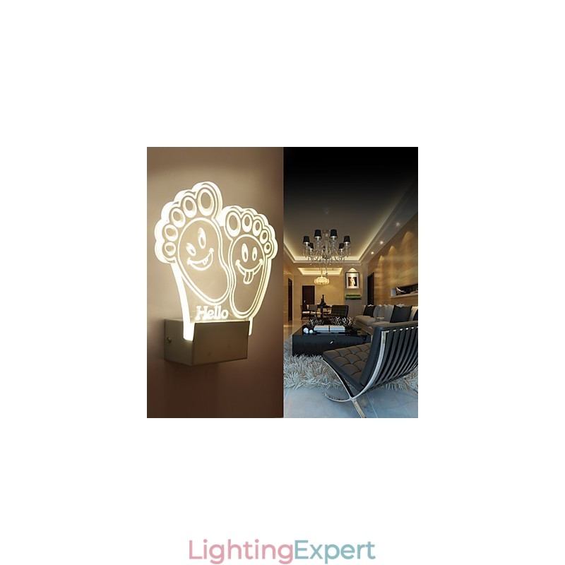 Acrylic Wall Lamp PVC Lamp Light Chip Modern Contemporary Metal