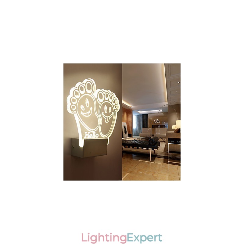 Acrylic Wall Lamp PVC Lamp Light Chip Modern Contemporary Metal