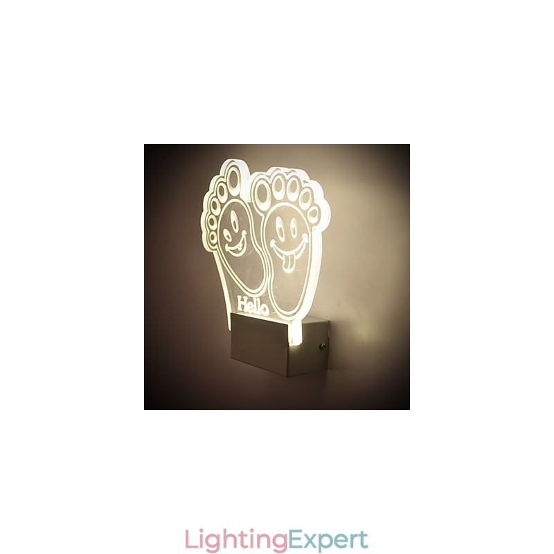 Acrylic Wall Lamp PVC Lamp Light Chip Modern Contemporary Metal