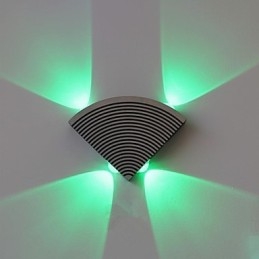 Fan Wall Lamp Four Lights Green Aluminium Acrylic