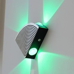 Fan Wall Lamp Four Lights Green Aluminium Acrylic