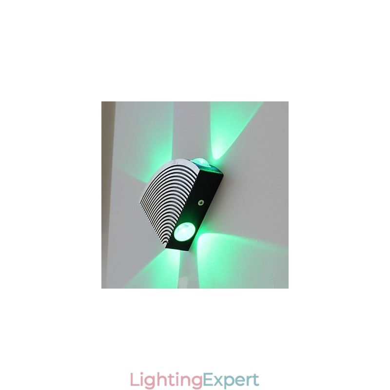 Fan Wall Lamp Four Lights Green Aluminium Acrylic