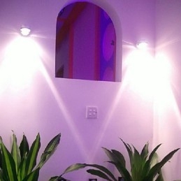 Modern Wall Light with Scattering Light Sci fi Design