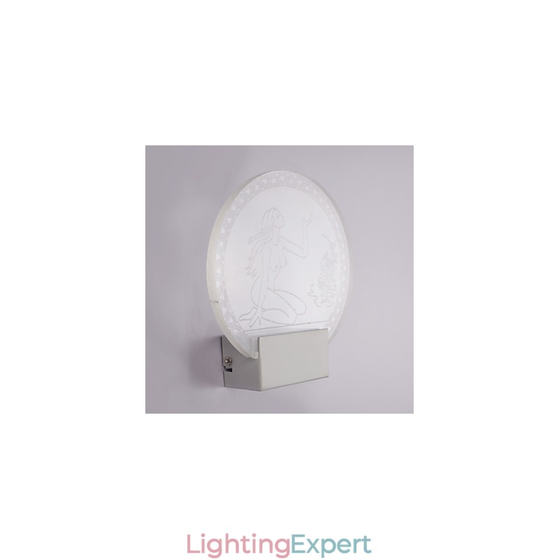 Acrylic Wall Lamp PVC Lamp Light Chip Modern Contemporary Metal 5W