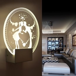 Acrylic Wall Lamp PVC Lamp Light Modern Contemporary Metal