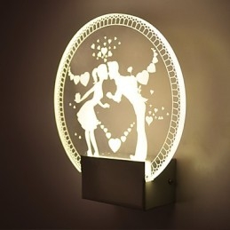Acrylic Wall Lamp PVC Lamp Light Modern Contemporary Metal