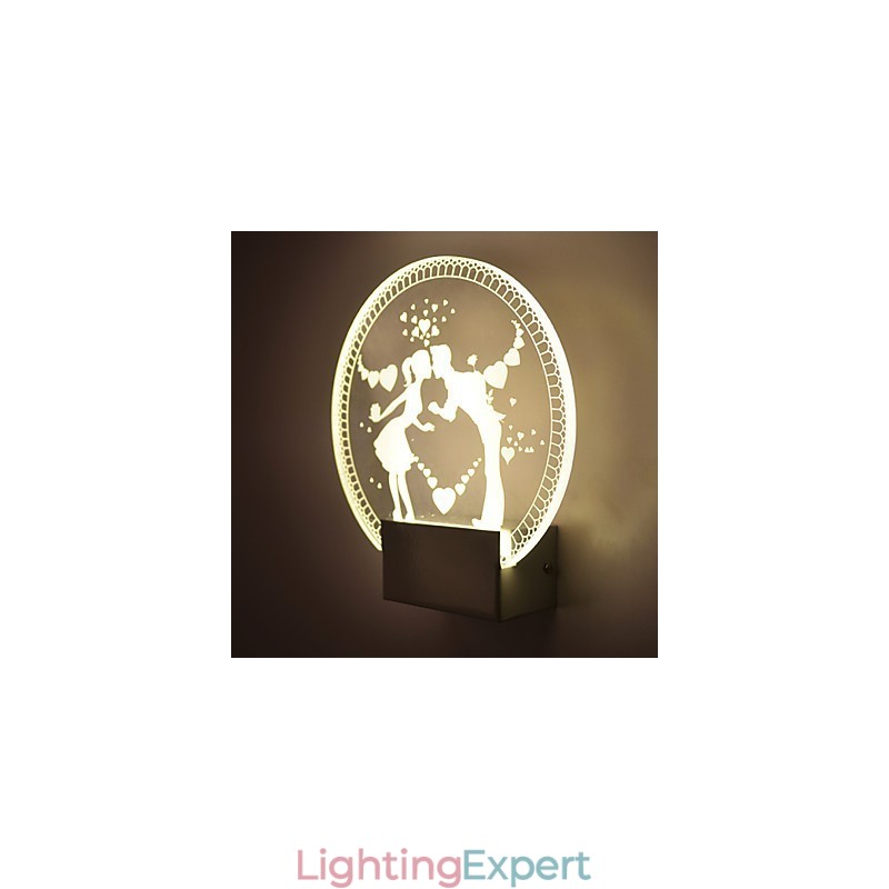 Acrylic Wall Lamp PVC Lamp Light Modern Contemporary Metal