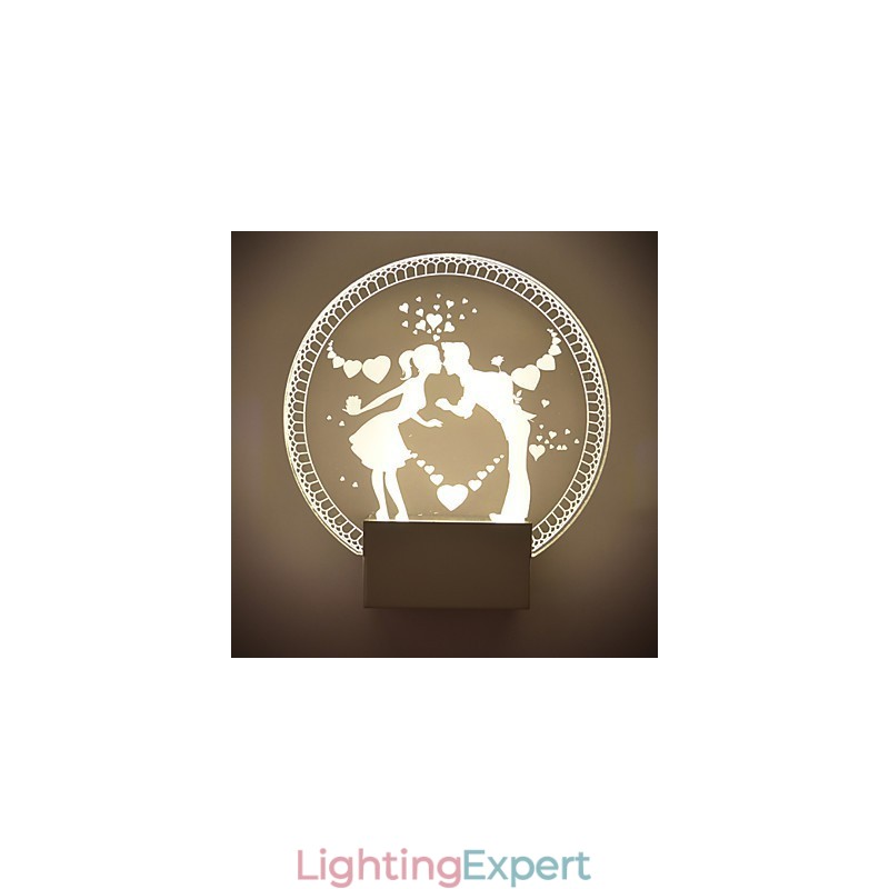 Acrylic Wall Lamp PVC Lamp Light Modern Contemporary Metal