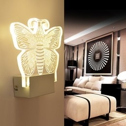 Acrylic Wall Lamp PVC Lamp Light Modern Contemporary Metal