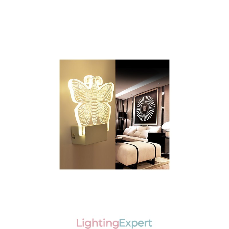 Acrylic Wall Lamp PVC Lamp Light Modern Contemporary Metal