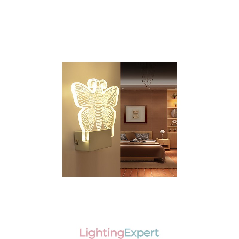 Acrylic Wall Lamp PVC Lamp Light Modern Contemporary Metal