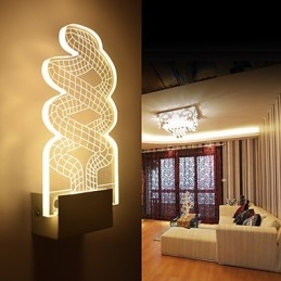 Acrylic Wall Lamp PVC Lamp Light Chip Modern Contemporary Metal
