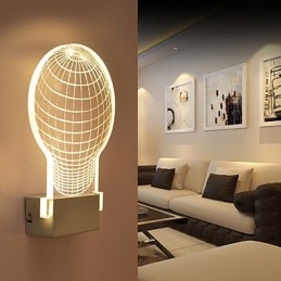 Acrylic Wall Lamp PVC Lamp Light Chip Modern Contemporary Metal