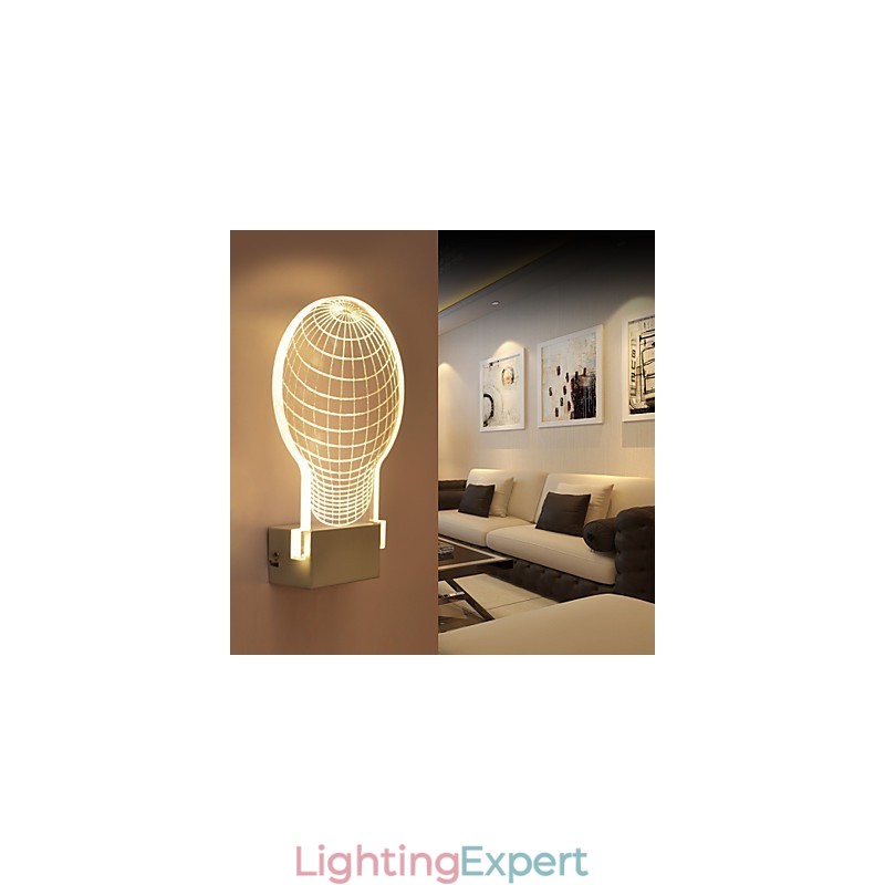 Acrylic Wall Lamp PVC Lamp Light Chip Modern Contemporary Metal
