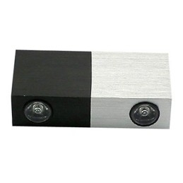 Modern Wall Light with Half Silver Half Black Chic Design Cubic Body 2 s