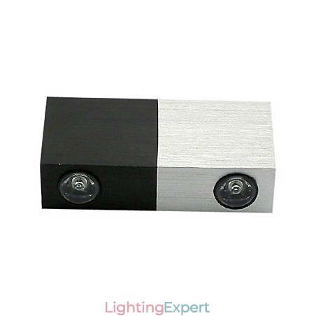 Modern Wall Light with Half Silver Half Black Chic Design Cubic Body 2 s Modern Wall Light with Half Silver Half Black Chic Design Cubic Body 2 s