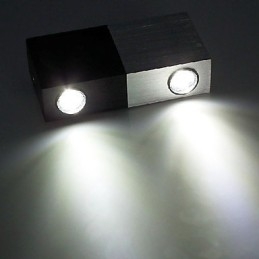 Modern Wall Light with Half Silver Half Black Chic Design Cubic Body 2 s