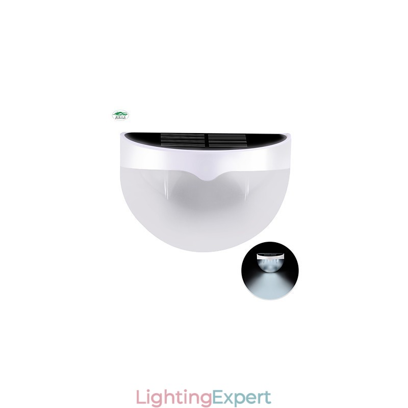 Solar Powered Waterproof IP55 Lamp White + Black