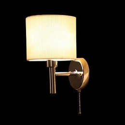 Stylish Metal and Fabric Wall Light with 1 Light in White Cylinder Feature