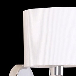 Stylish Metal and Fabric Wall Light with 1 Light in White Cylinder Feature