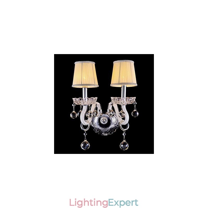 Crystal Mini Style Wall Sconces Candle Wall Lights Modern Contemporary Glass