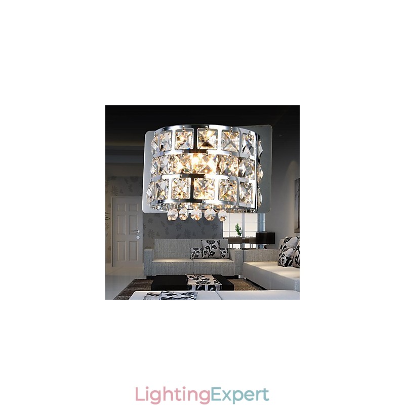 Crystal Flush Mount wall Lights Modern Contemporary G4 Metal