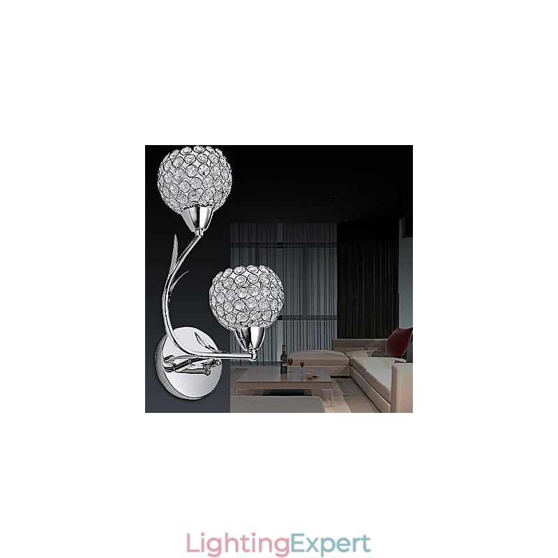 Crystal Wall Sconces Modern Contemporary Metal
